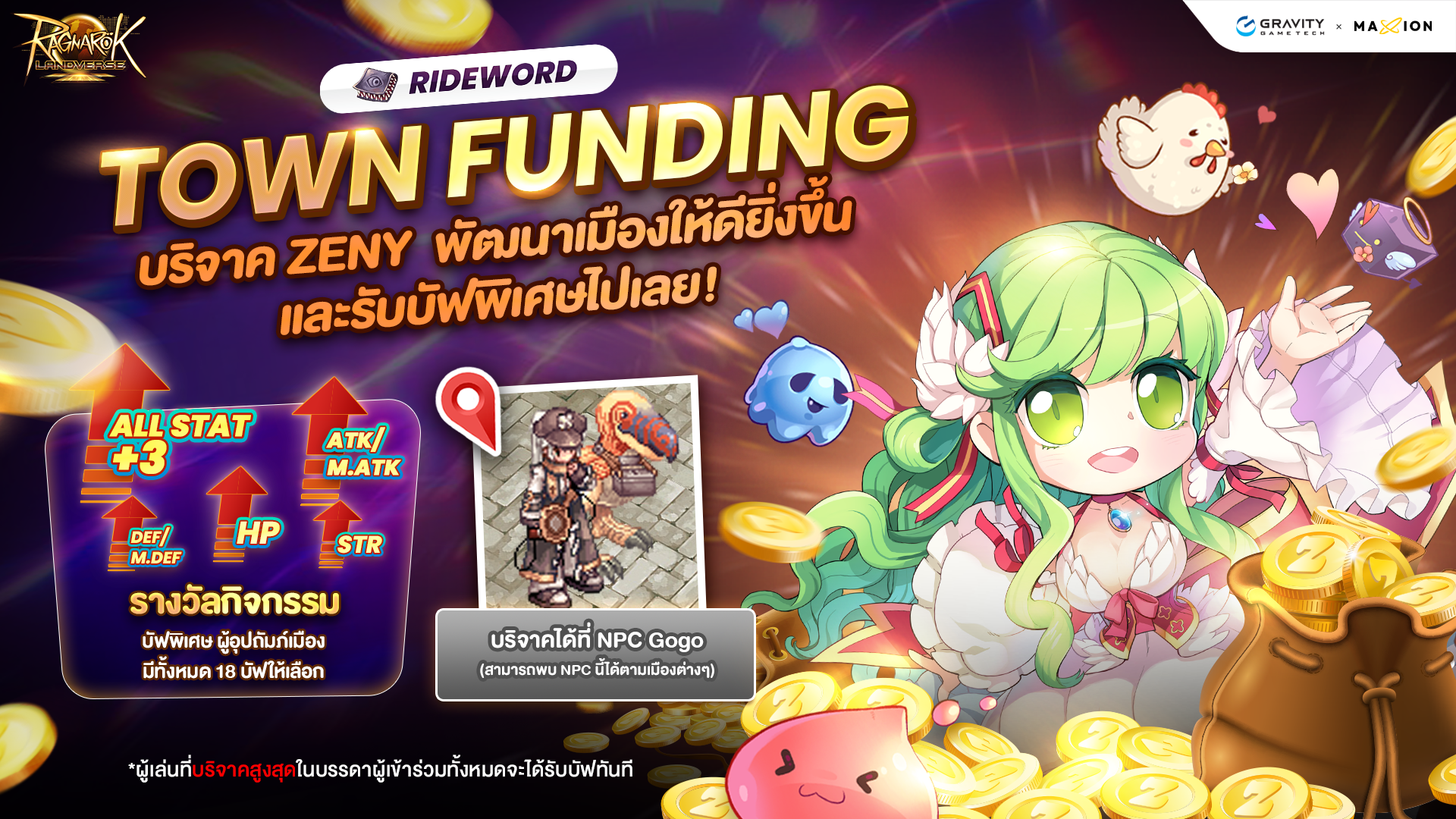 [Rideword📚] Ragnarok Landverse Thailand : Town Funding